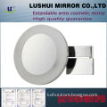 Magnifying wall mountd cosmetic mirror with LED vanity hand mirror
